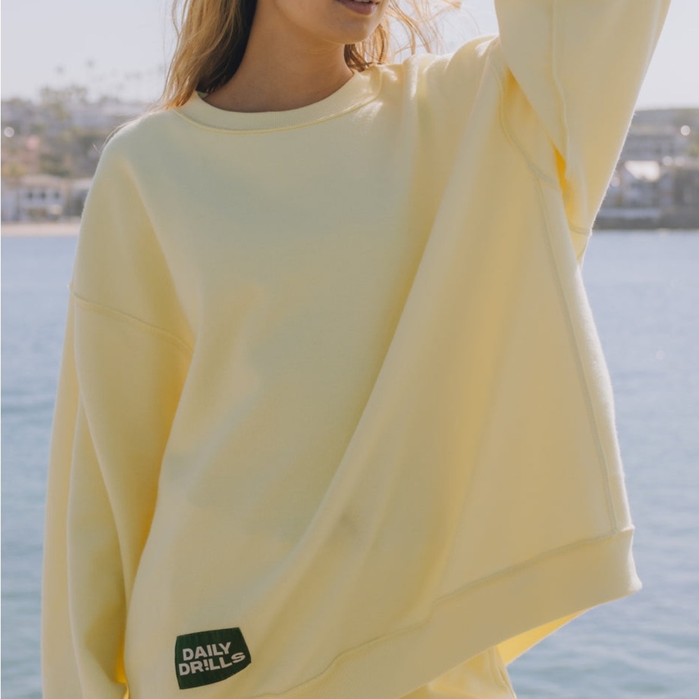 Daily Drills lemonade Yellow sweatshirt